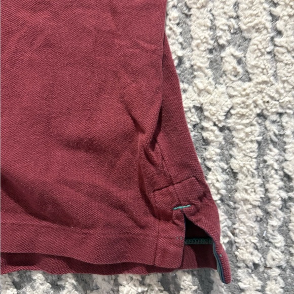 American Eagle outfitters vintage Y2K maroon short sleeve polo shirt size L - Picture 2 of 5